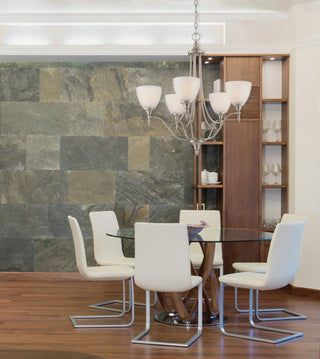 Herndon Five Light Chandelier in Satin Nickel