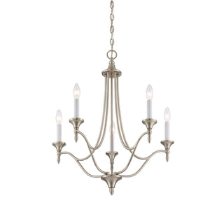 Herndon Five Light Chandelier in Satin Nickel