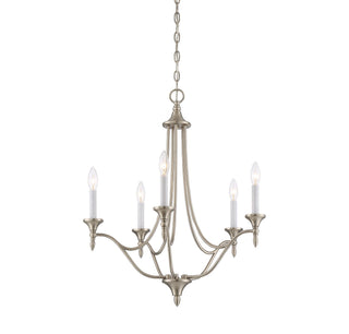 Herndon Five Light Chandelier in Satin Nickel