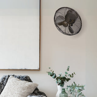 Kaye 13" Wall Fan in Textured Bronze