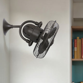 Kaye 13" Wall Fan in Textured Bronze