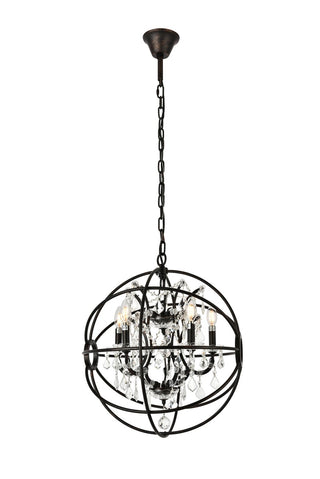 Elegant Lighting - 1130D20DB/RC - Five Light Pendant - Geneva - Dark Bronze