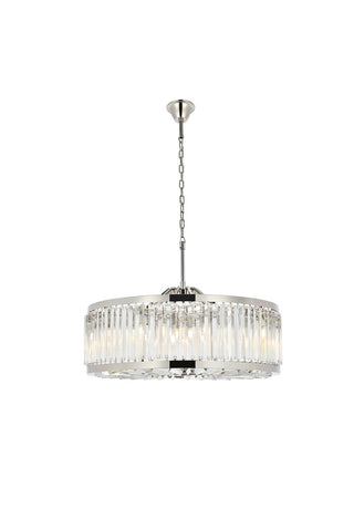 Elegant Lighting - 1203D35PN/RC - Ten Light Chandelier - Chelsea - Polished nickel