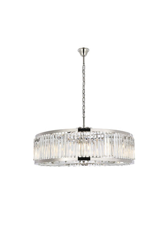 Elegant Lighting - 1203G43PN/RC - Ten Light Chandelier - Chelsea - Polished nickel