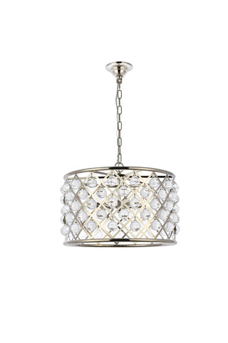 Elegant Lighting - 1204D20PN/RC - Six Light Pendant - Madison - Polished nickel