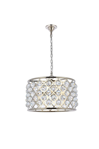 Elegant Lighting - 1206D20PN/RC - Six Light Pendant - Madison - Polished nickel