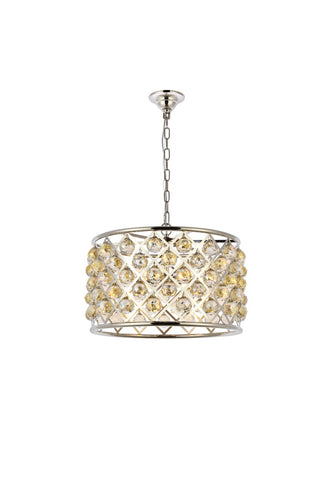 Elegant Lighting - 1206D20PN-GT/RC - Six Light Pendant - Madison - Polished nickel