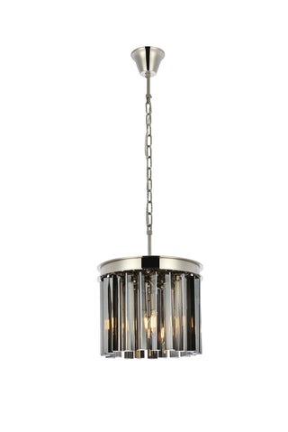 Elegant Lighting - 1208D12PN-SS/RC - Three Light Pendant - Sydney - Polished nickel