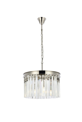 Elegant Lighting - 1208D16PN/RC - Three Light Pendant - Sydney - Polished nickel