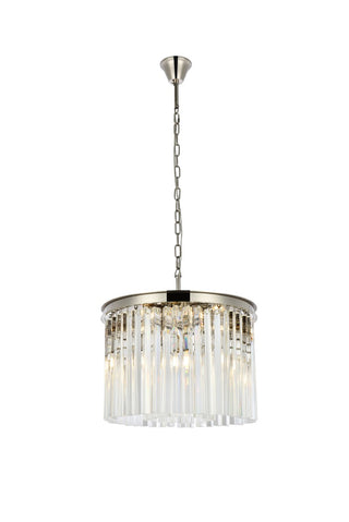 Elegant Lighting - 1208D20PN/RC - Six Light Pendant - Sydney - Polished nickel