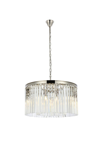 Elegant Lighting - 1208D26PN/RC - Eight Light Chandelier - Sydney - Polished nickel