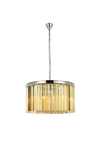 Elegant Lighting - 1208D26PN-GT/RC - Eight Light Chandelier - Sydney - Polished nickel