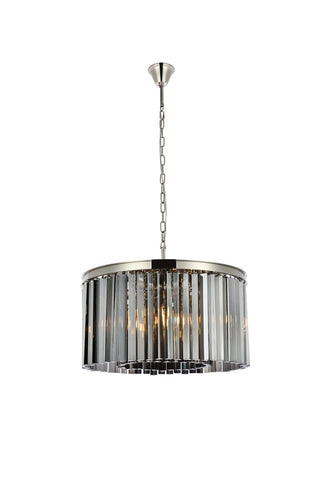 Elegant Lighting - 1208D26PN-SS/RC - Eight Light Chandelier - Sydney - Polished nickel