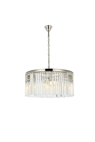 Elegant Lighting - 1208D31PN/RC - Eight Light Chandelier - Sydney - Polished nickel