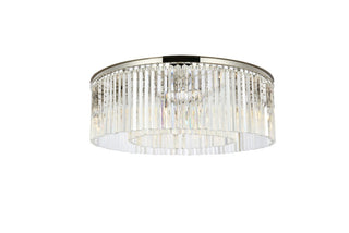 Elegant Lighting - 1208F43PN/RC - Ten Light Flush Mount - Sydney - Polished nickel