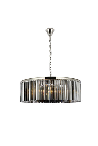 Elegant Lighting - 1208G43PN-SS/RC - Ten Light Chandelier - Sydney - Polished nickel