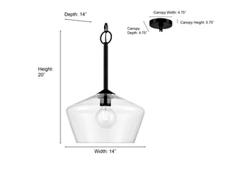 Morbelle 1-Light Pendant Light Matte Black