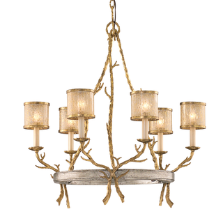 Parc Royale Chandelier In VINTAGE GOLD LEAF Finish