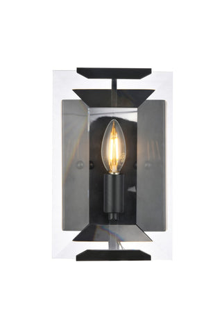 Elegant Lighting - 1212W6FB - One Light Wall Sconce - Monaco - Flat Black (Matte)