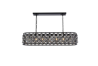 Elegant Lighting - 1216G50MB-SS/RC - Seven Light Chandelier - Madison - Matte Black