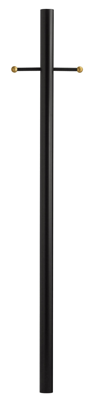 7' Direct Burial Post with Ladder Rest in Textured Black