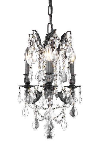 Elegant Lighting - 9203D13DB/RC - Three Light Pendant - Rosalia - Dark Bronze