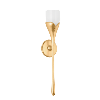 BELLEROSE Wall Sconce with Vintage Gold Leaf Finish