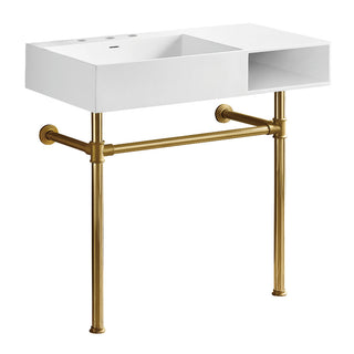 Aurelius 36.63 Inch Console Sink in White