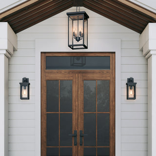 Barkeley 4-Light Outdoor Hanging Lantern Powder Coated Black