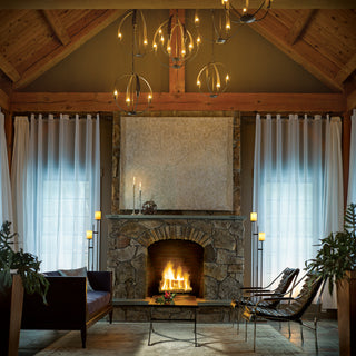 Rook Rook Twin Floor Lamp in Dark Smoke