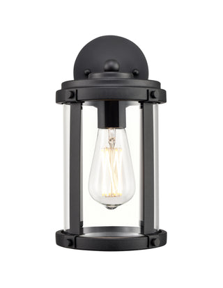 1-Light Outdoor Wall Sconce Textured Black