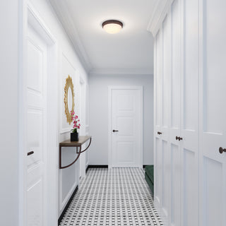 1-Light Flushmount Ceiling Light Rubbed Bronze