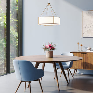 Telfar 3-Light Pendant Light Modern Gold/White