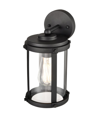 1-Light Outdoor Wall Sconce Textured Black