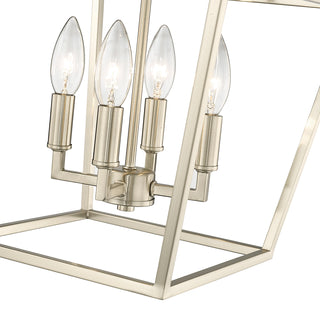 4-Light Semi-Flush Ceiling Mount Modern Gold