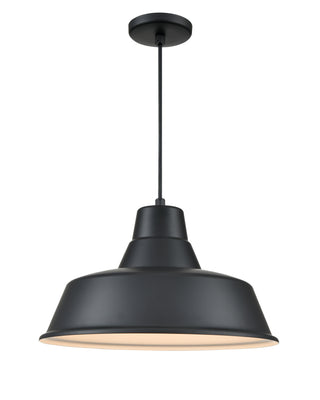 R Series 1-Light Cord Hung Classic Warehouse Satin Black
