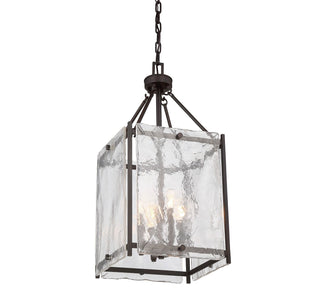 Glenwood Four Light Foyer Pendant in English Bronze
