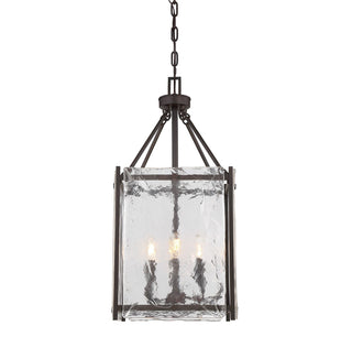 Glenwood Four Light Foyer Pendant in English Bronze