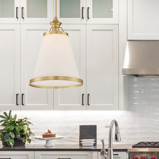Ashmont One Light Pendant in Warm Brass Lustre