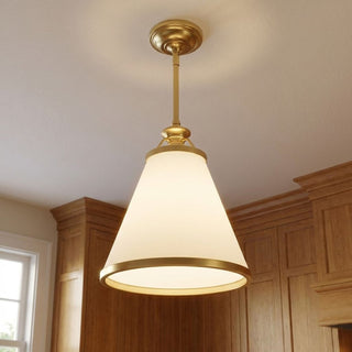 Ashmont One Light Pendant in Warm Brass Lustre