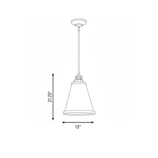 Ashmont One Light Pendant in Warm Brass Lustre
