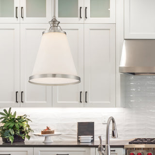 Ashmont One Light Pendant in Satin Nickel