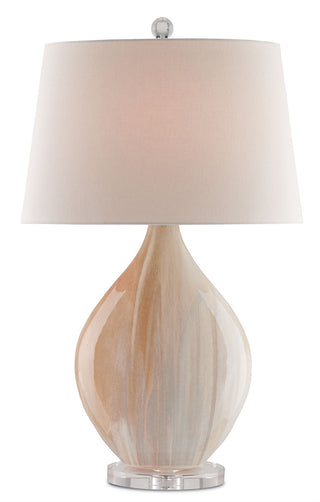 Currey and Company - 6111 - One Light Table Lamp - Opal Blush - Amber/Cream/Clear