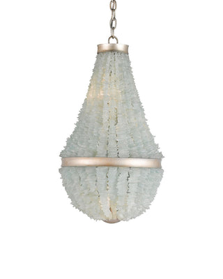 Currey and Company - 9966 - Three Light Chandelier - Platea - Seaglass