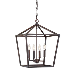 Millennium - 3244-RBZ - Four Light Pendant - Corona - Rubbed Bronze