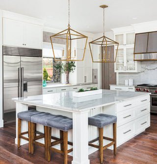Corona Four Light Pendant in Vintage Gold