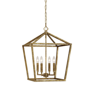 Millennium - 3244-VG - Four Light Pendant - Corona - Vintage Gold