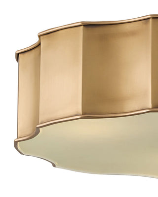 Wexford LED Flush Mount in Antique Brass/Frosted