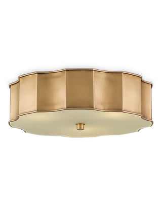 Currey and Company - 9999-0001 - LED Flush Mount - Wexford - Antique Brass/Frosted