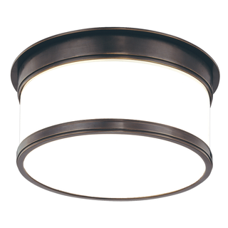 Geneva Flush Mount with Old Bronze Finish